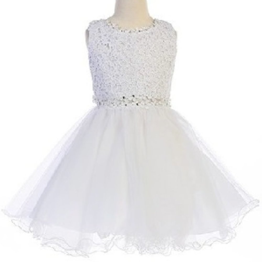 Lace Dress - Joy Kids USA - Girls Size 10 - White